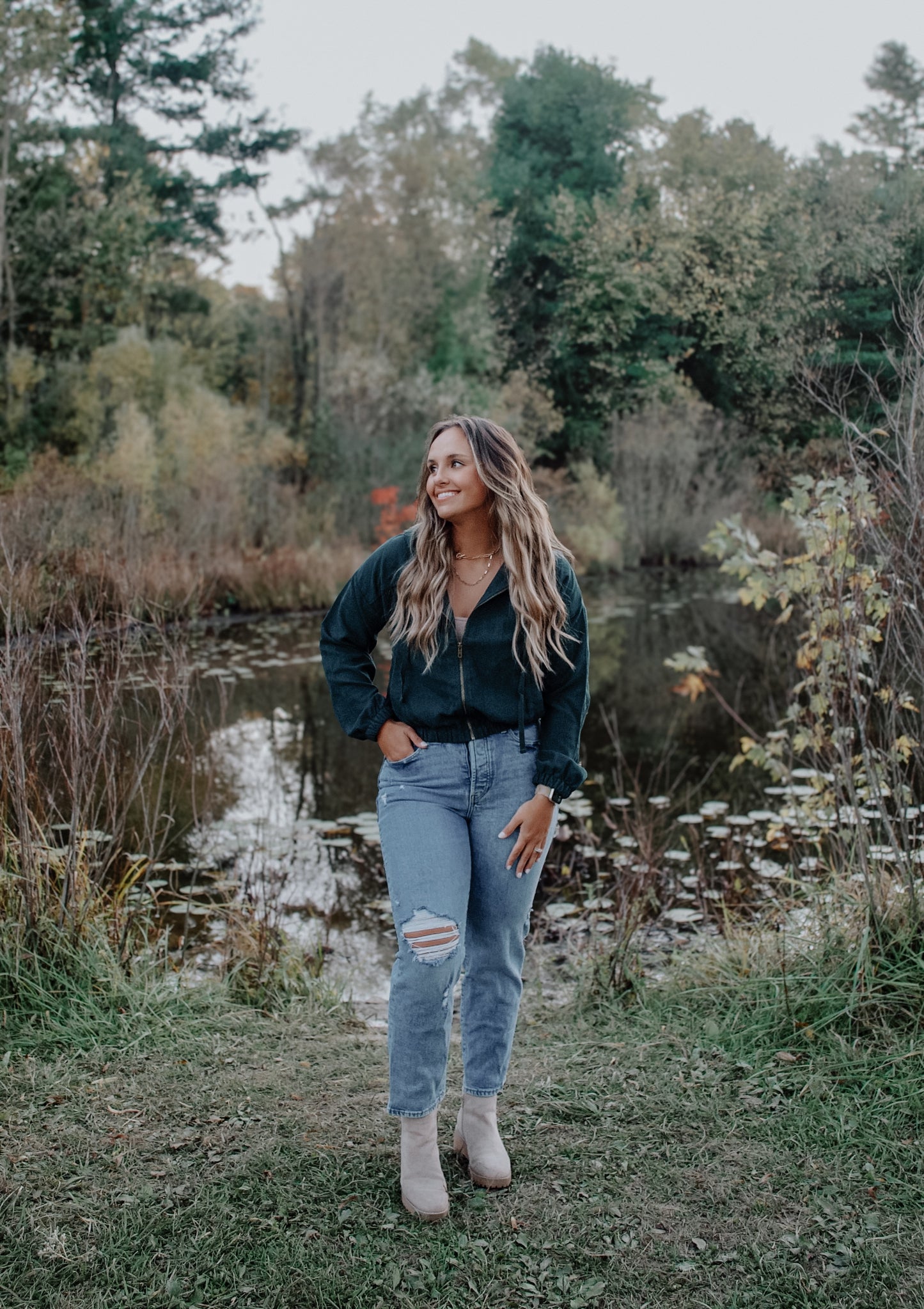 hooded corduroy jacket