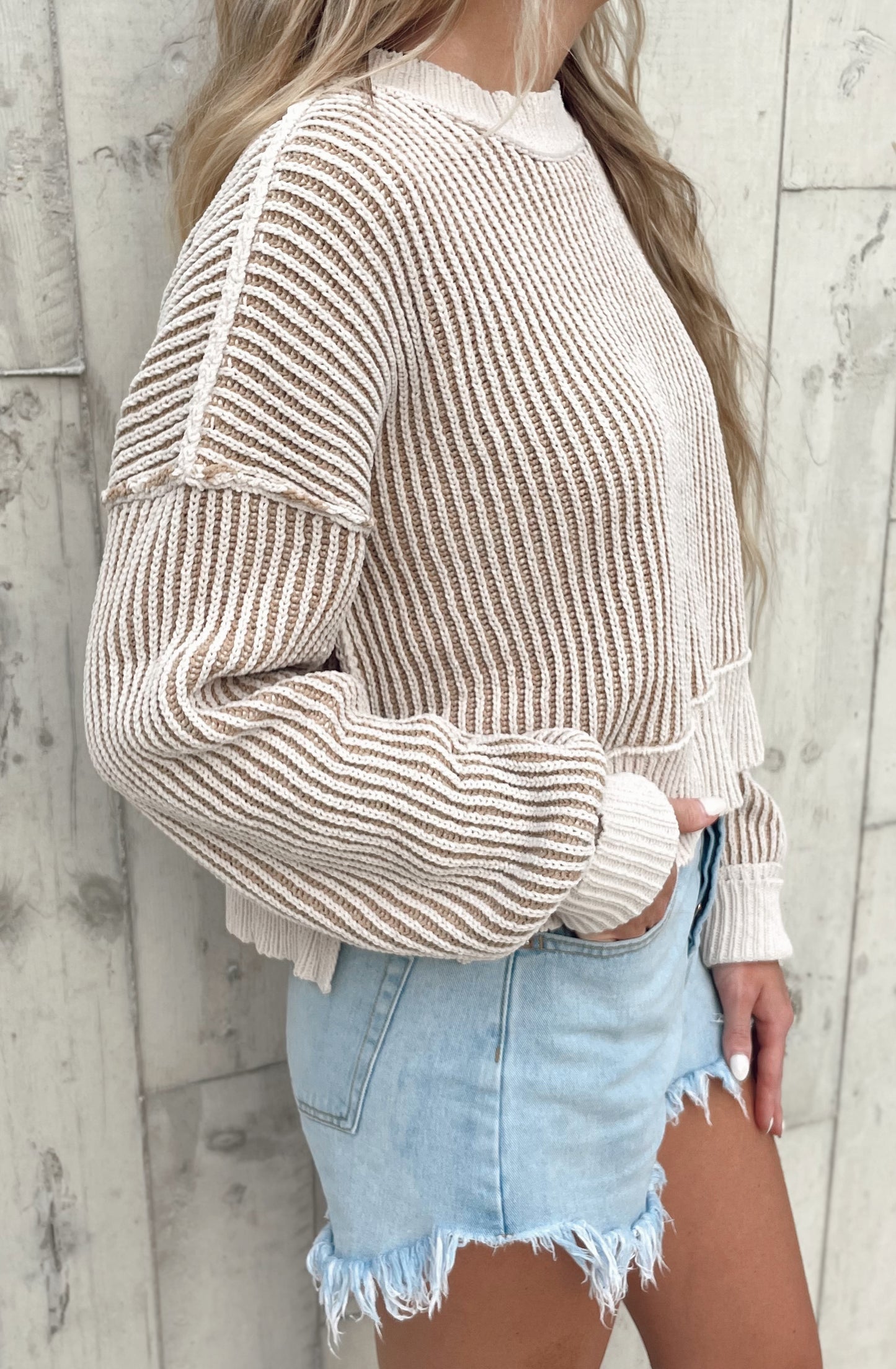 two tone sweater