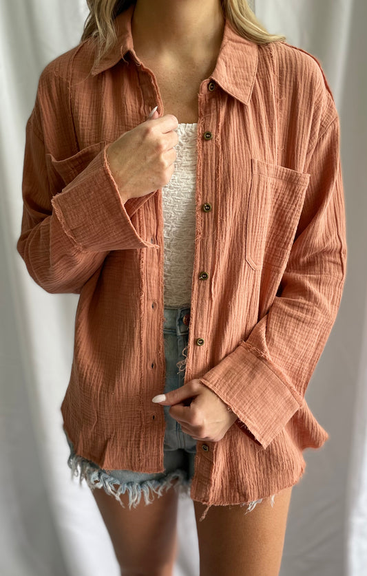 lightweight buttoned cover-up