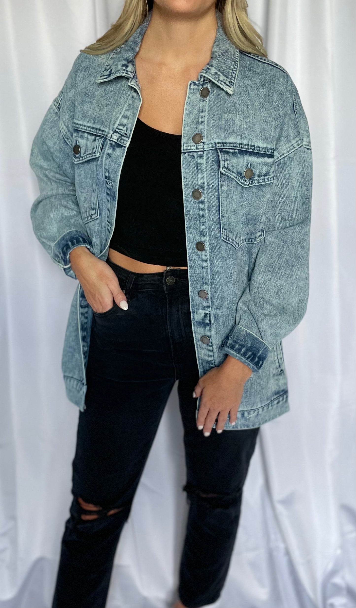 two way denim jacket