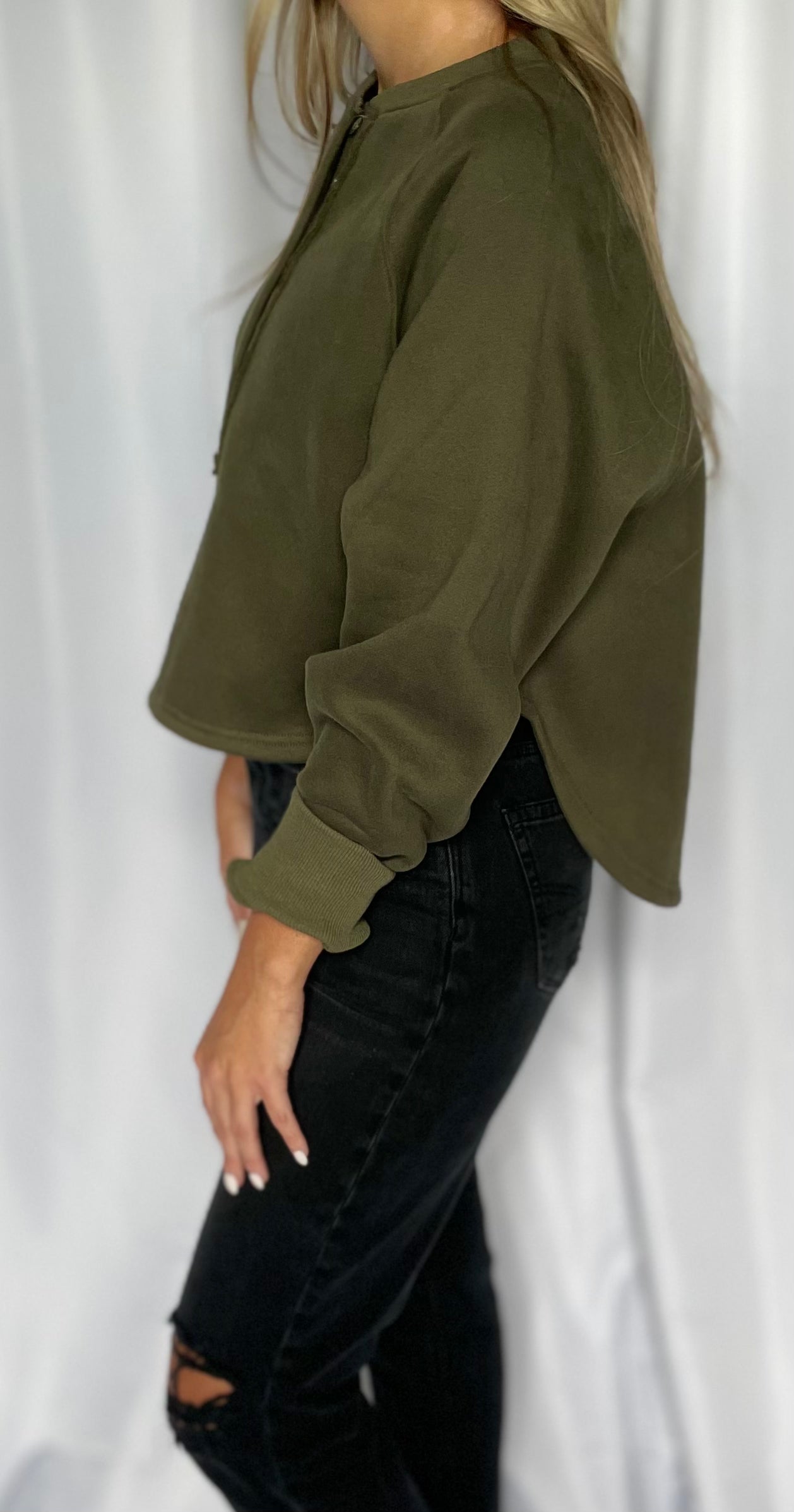 cropped pullover