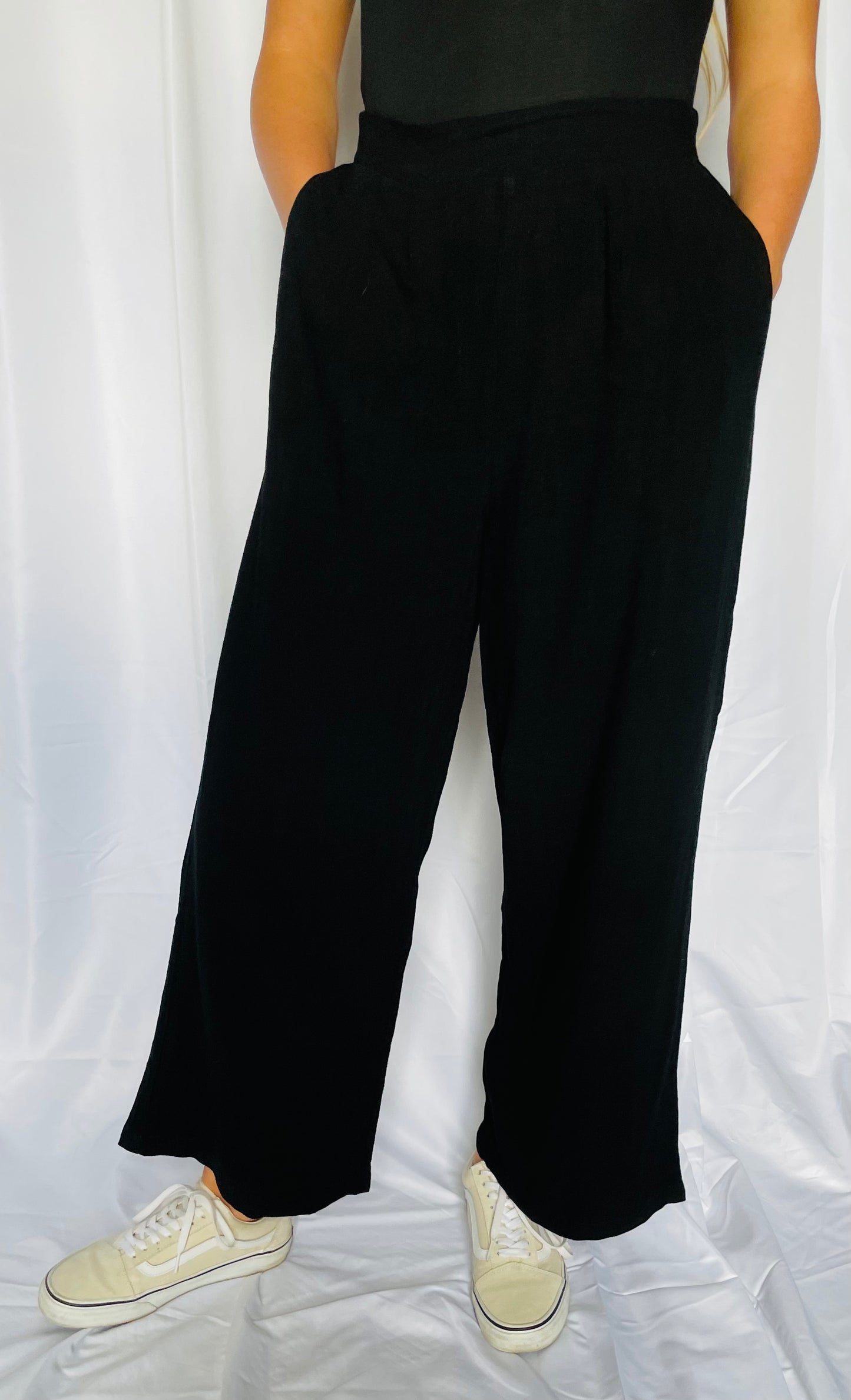 wide leg stretch pants